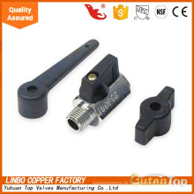 Messing Mini Kugelhahn, Hebel, 1/4 &quot;NPT Male x NPT Female aus China